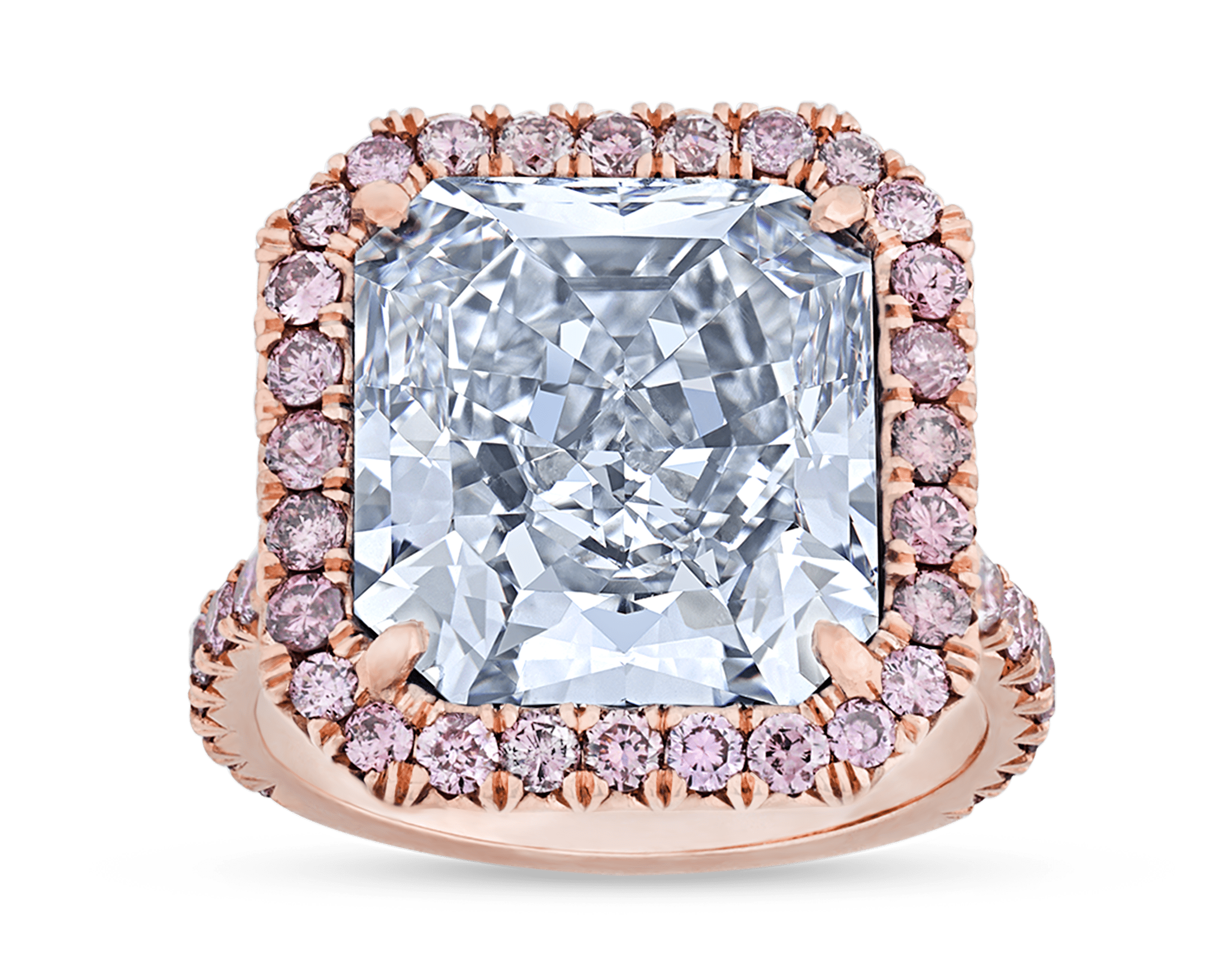 1.66ct VS Blue Diamond Matching Engagement Ring Set Antique Style