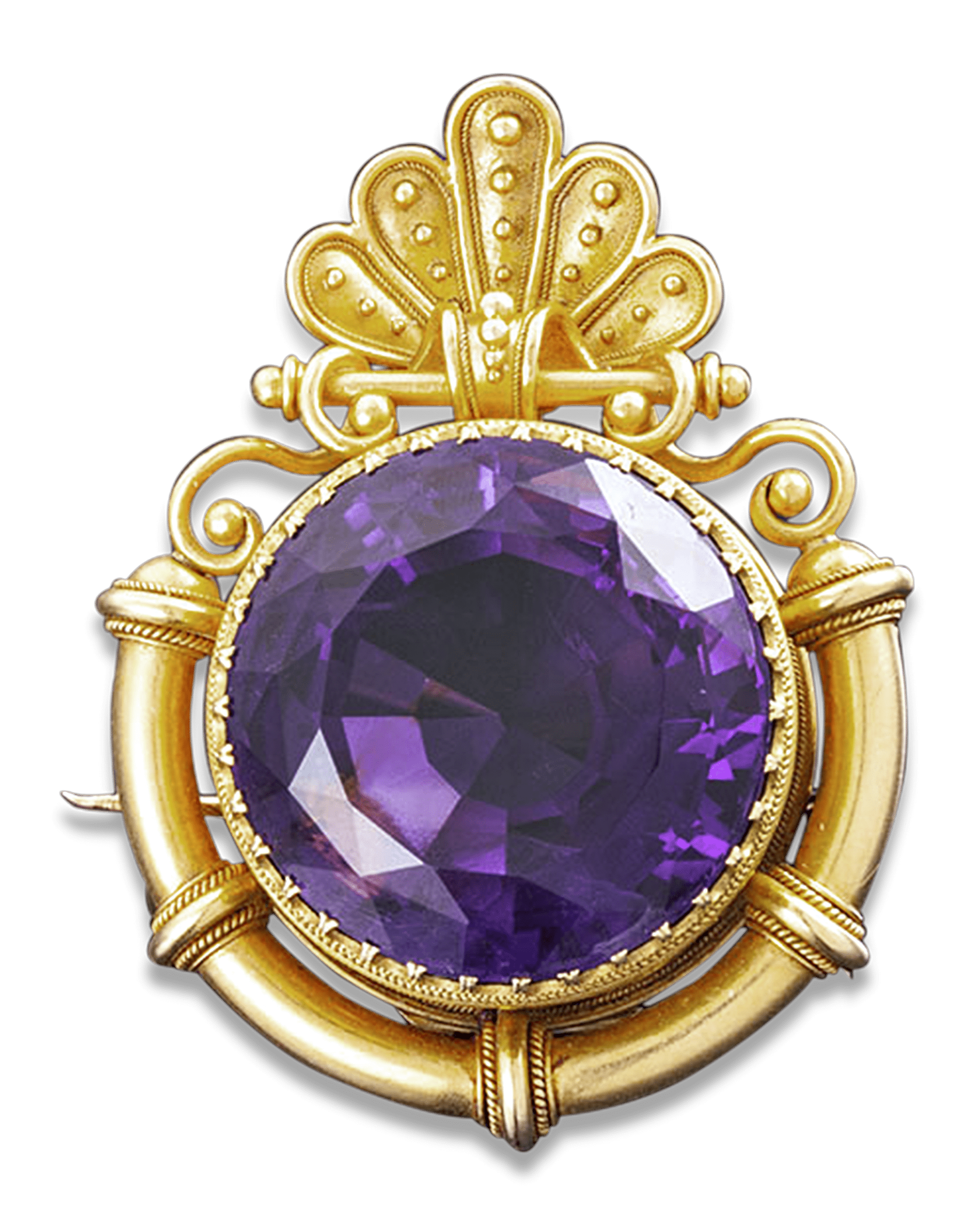 amethyst brooch