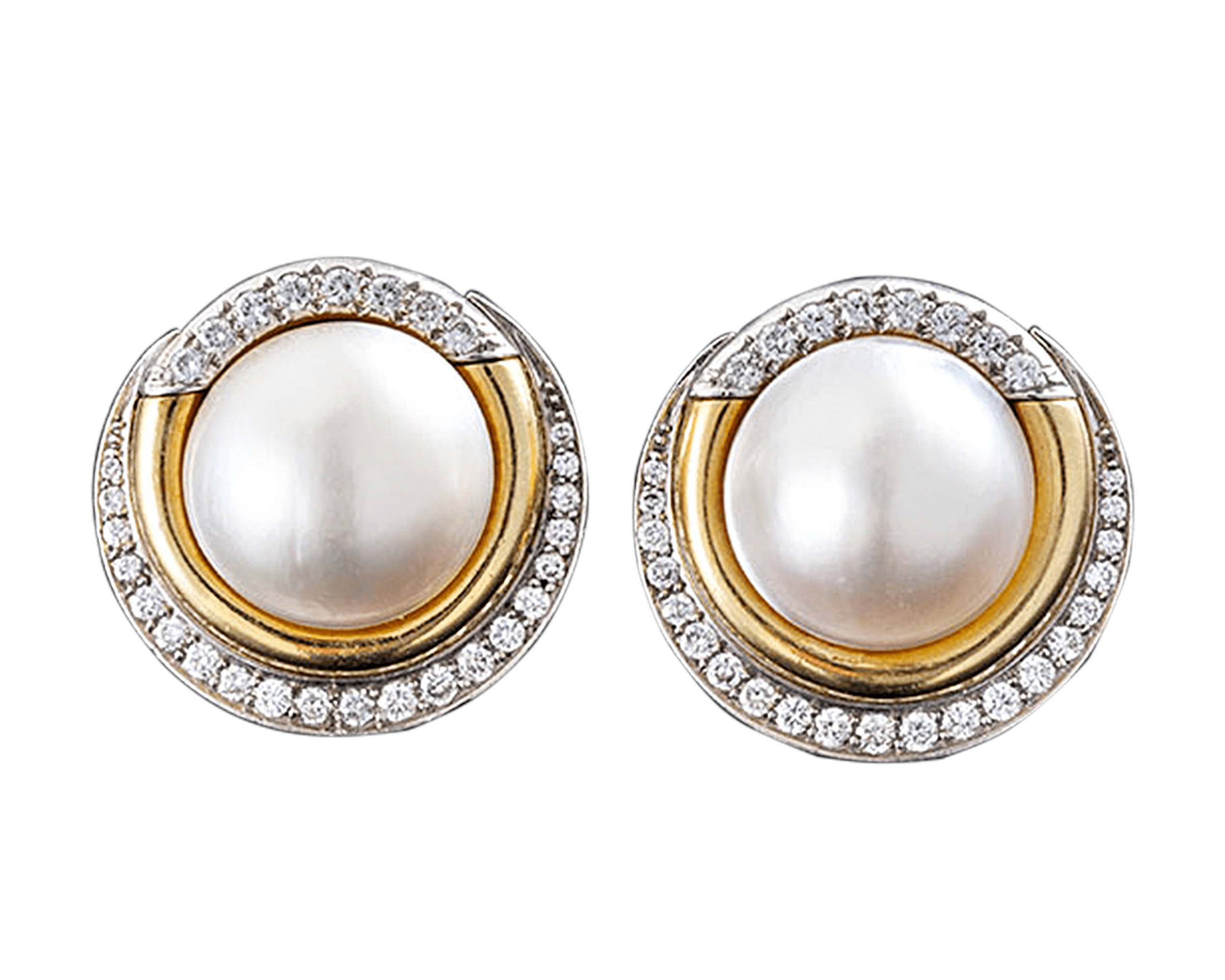 cartier pearl diamond earrings