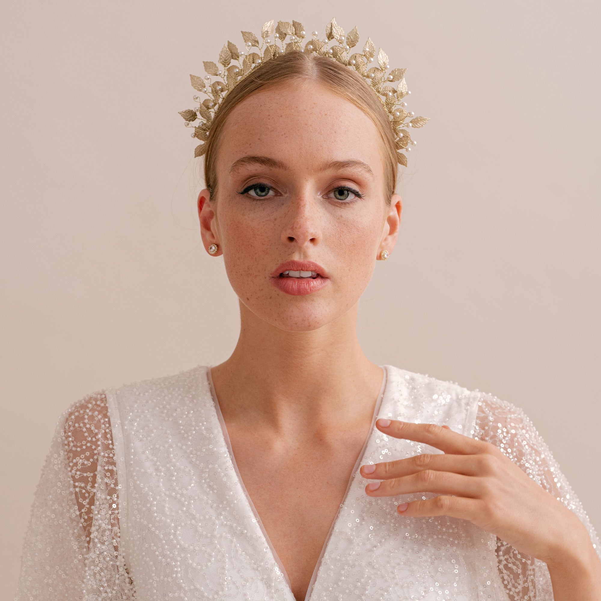 Wedding Hair Accessories - Oversized Double Pearl Bridal Headband / Tiara -  Available in Silver and Gold | ADORA by Simona