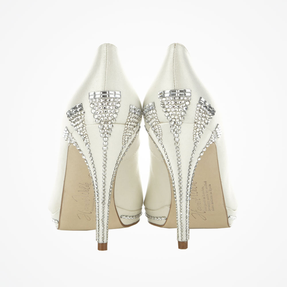 Art Deco crystal wedding shoes | Joannie platform deco | Harriet Wilde ...