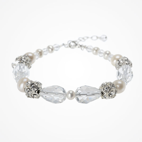 Sylvia pearl and crystal bracelet