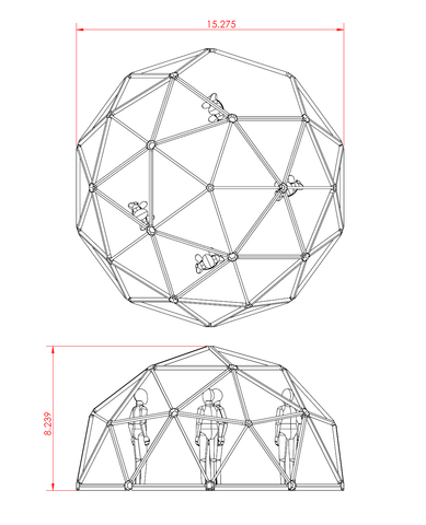 Dome made from 8ft lumber
