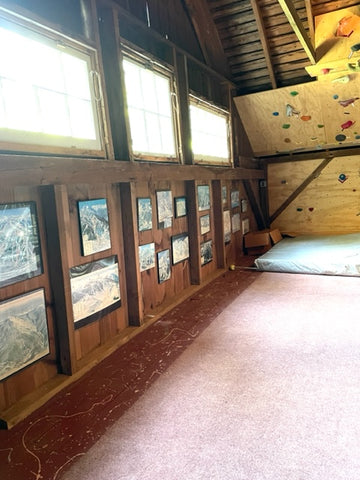 Hooey Mountain's barn filled with framed ski trail maps