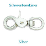 scherenkarabiner-silber-rund