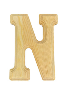 beveled alphabet wooden