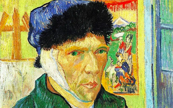 Van Gogh tự họa chính mình sau vụ ẩu đả (Nguồn: Dân Trí)