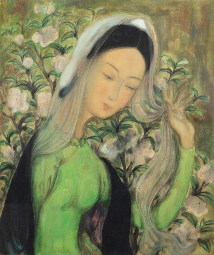 Tác phẩm "Femme au voile" của Lê Phổ