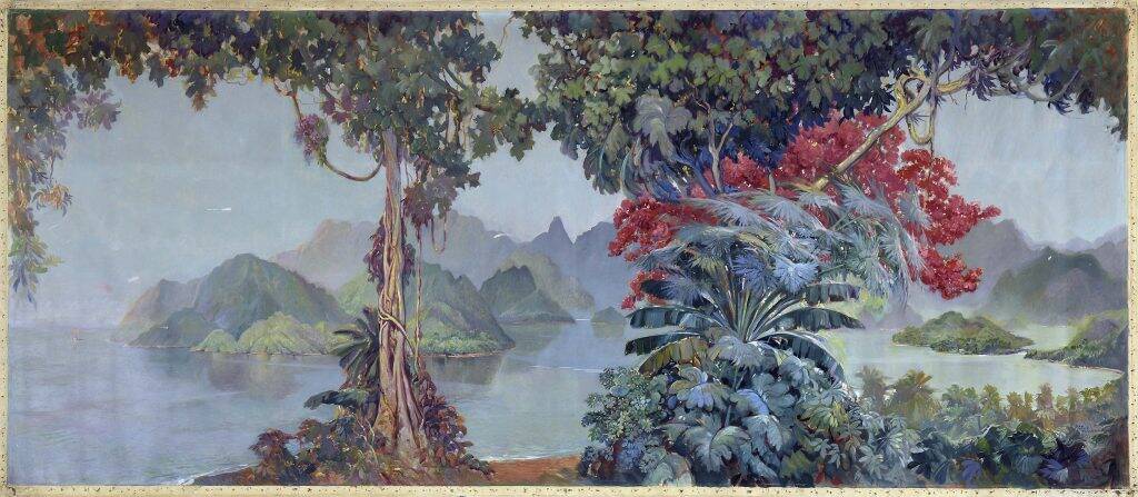 Bức tranh khác vẽ vịnh Hạ Long của Jean Louis Paguenaud