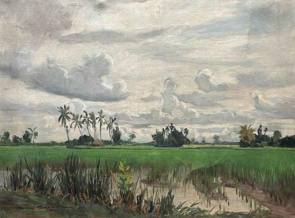 Phong cảnh đồng ruộng, tranh sơn dầu của hoạ sĩ Maurice Menardeau