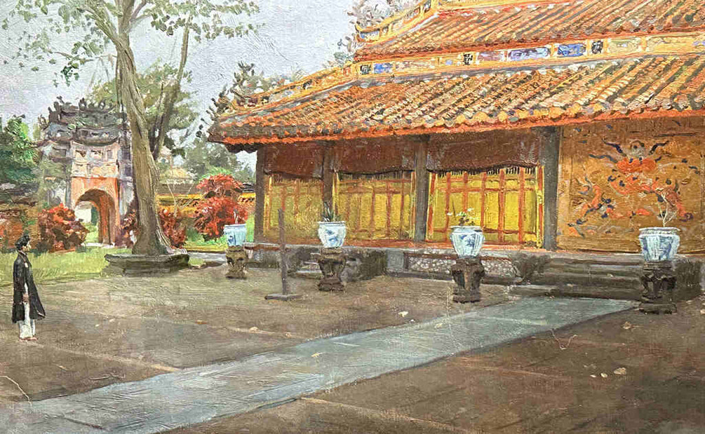 Tranh vẽ hoàng thành Huế (1930) của hoạ sĩ Géo Michel (1883-1985)