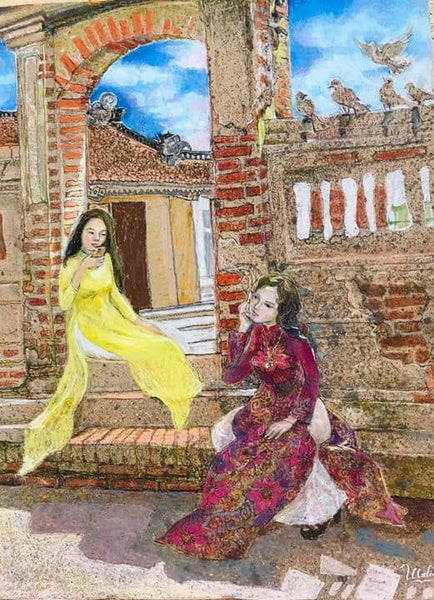 Tranh chân dung nghệ thuật của họa sĩ Trần Thị Thanh Hòa - TP "Hai chị em"