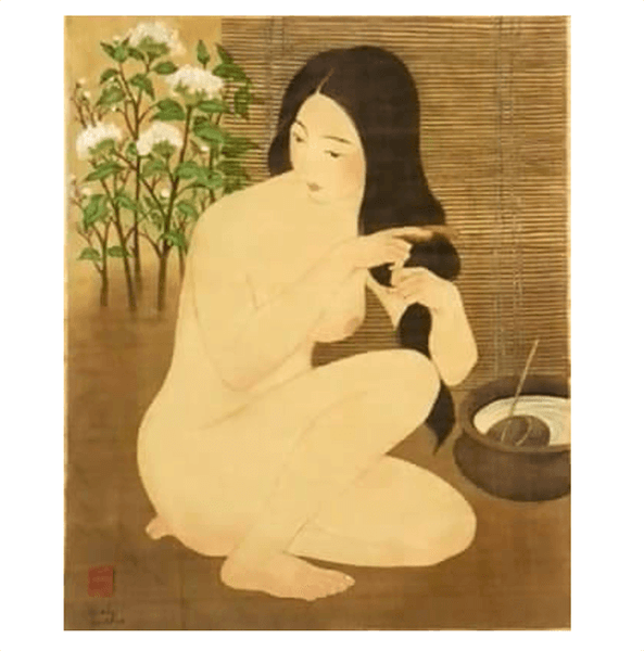 Bức tranh khỏa thân “Thiếu nữ tắm” của họa sĩ Lê Hường