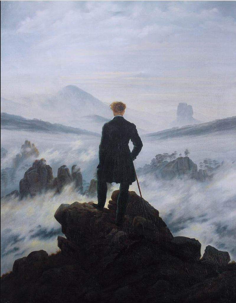 Tranh phong cảnh "Wanderer above the Sea of Fog" của hoạ sĩ Caspar David Friedrich