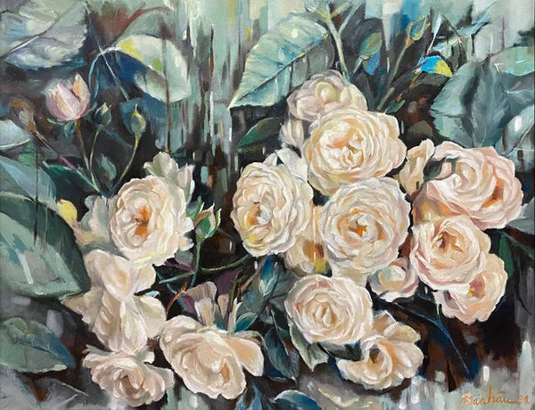 Tranh sơn dầu nghệ thuật của họa sĩ Nguyễn Bảo Châu "My rose"