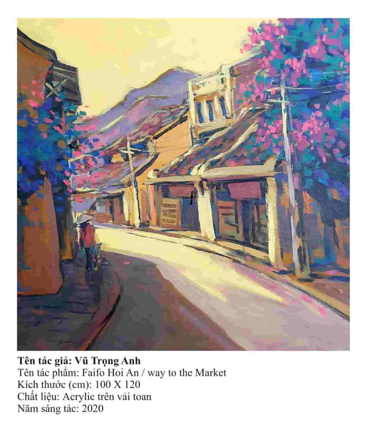 Vu Trong Anh's works are rustic but attractive, romantic with colorful arrays, new perspectives - "Road to the market"