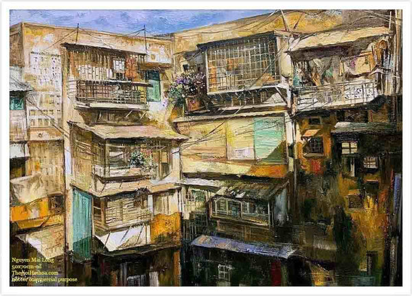 Tranh sơn dầu "Nắng về", họa sĩ Nguyễn Mai Long