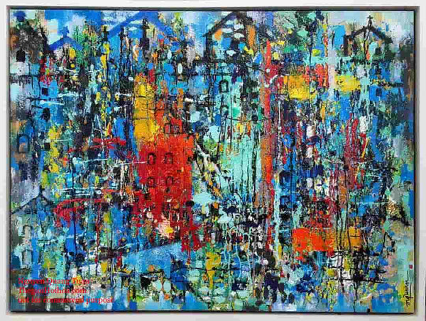 The work "Abstract 5" - artist Nguyen Quang Tuan