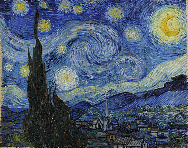 Bức tranh “Starry Night” thuộc trường phái hậu Ấn tượng nổi tiếng của danh họa Vincent Van Gogh