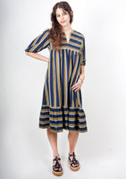 Pollyjean Dress - Melbourne Gold Stripe