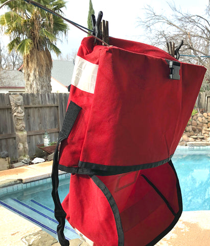 air drying the Royal Mail bag