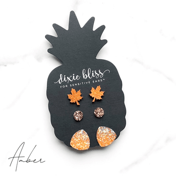 Amber - Stud Earring Trio