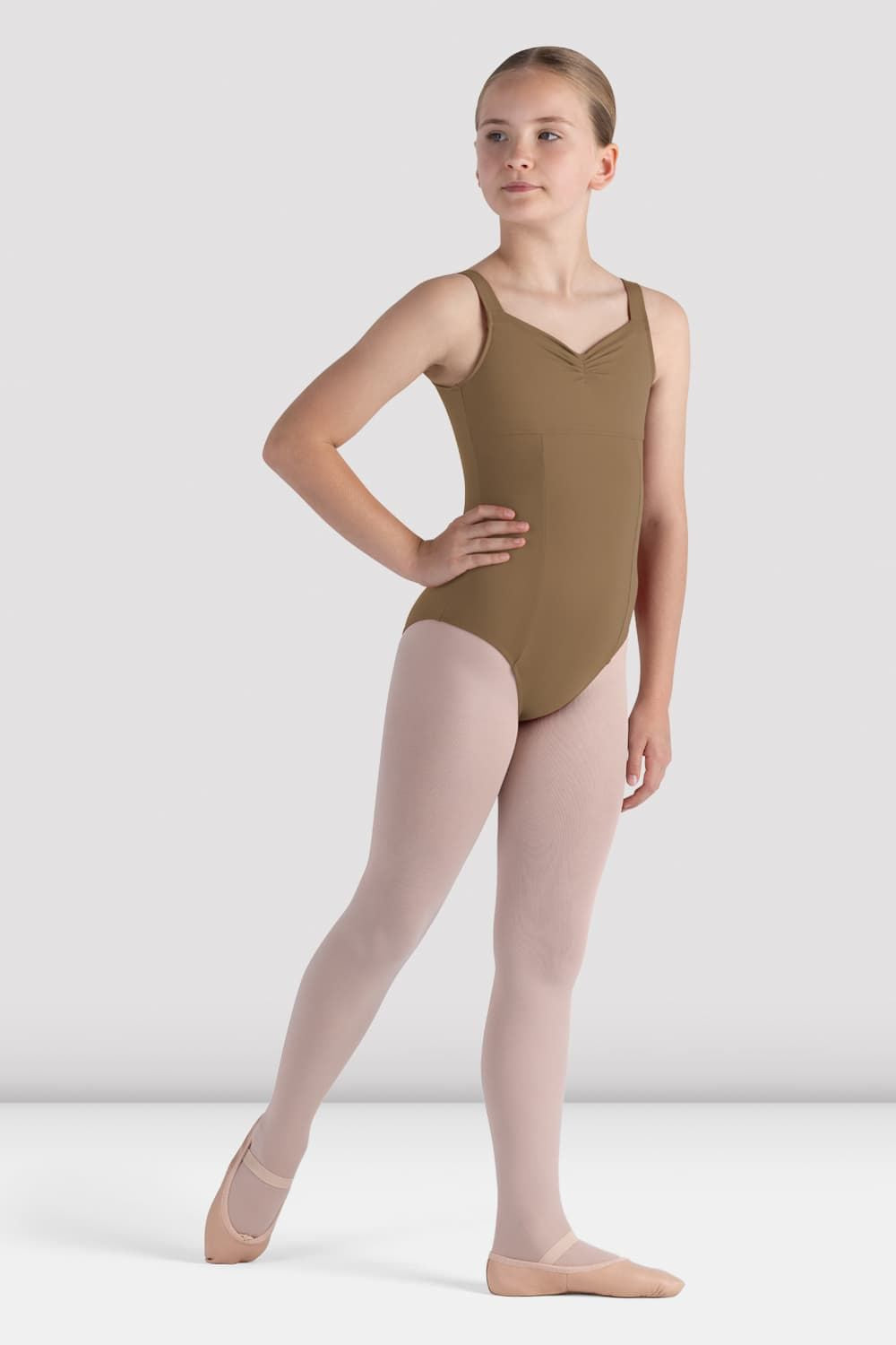 BLOCH Girls Alice Tank Leotard, Almond