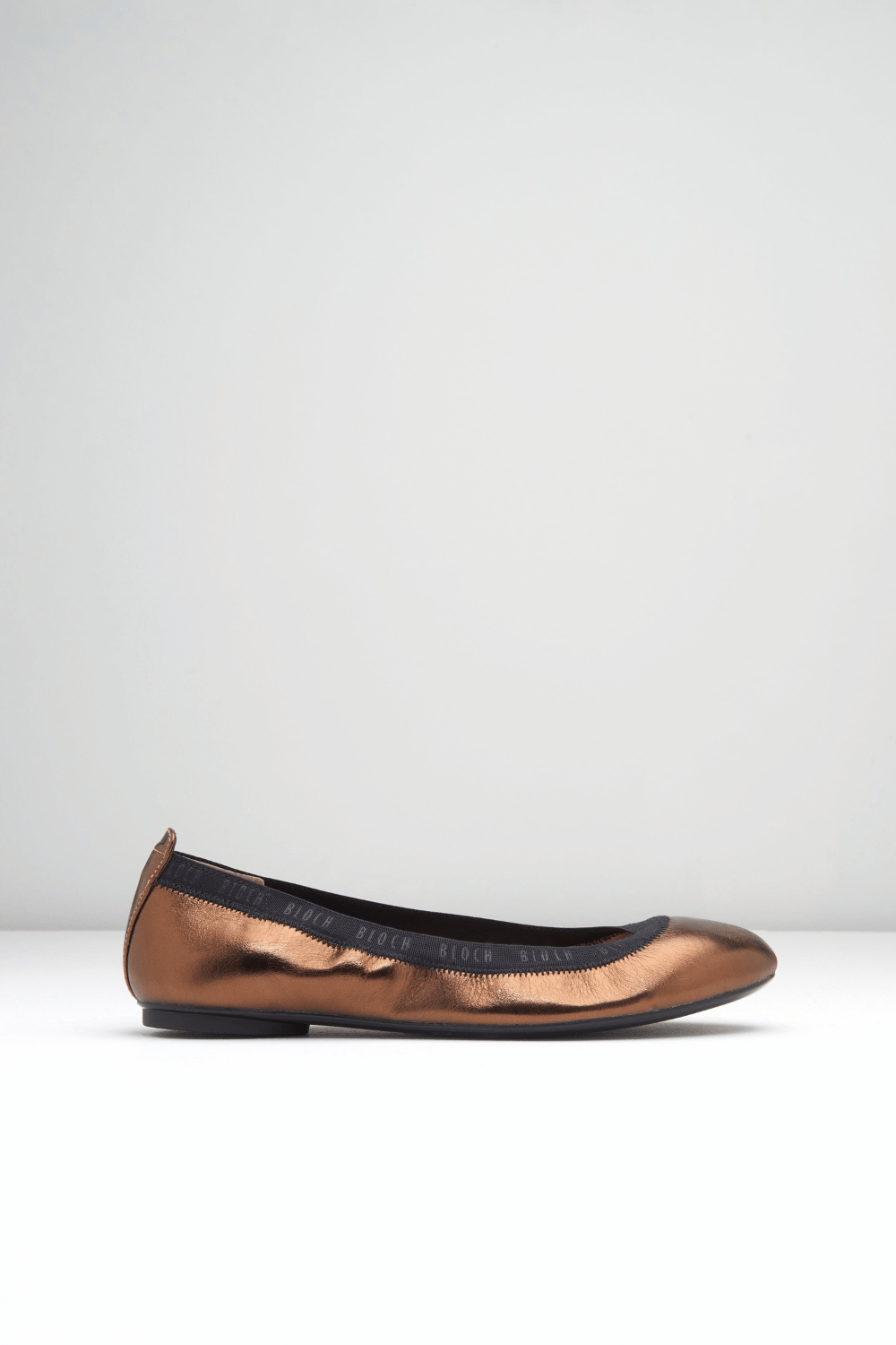 BLOCH Ladies Carina Ballet Pumps, Light Bronze Leather