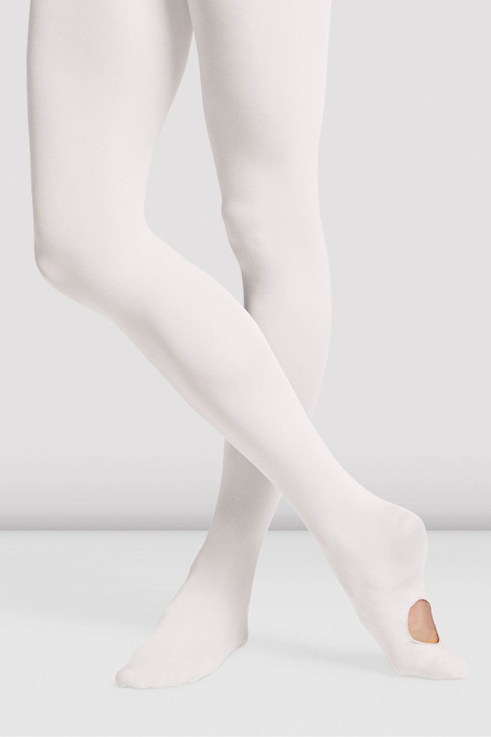 BLOCH Ladies Convertible Tights, White