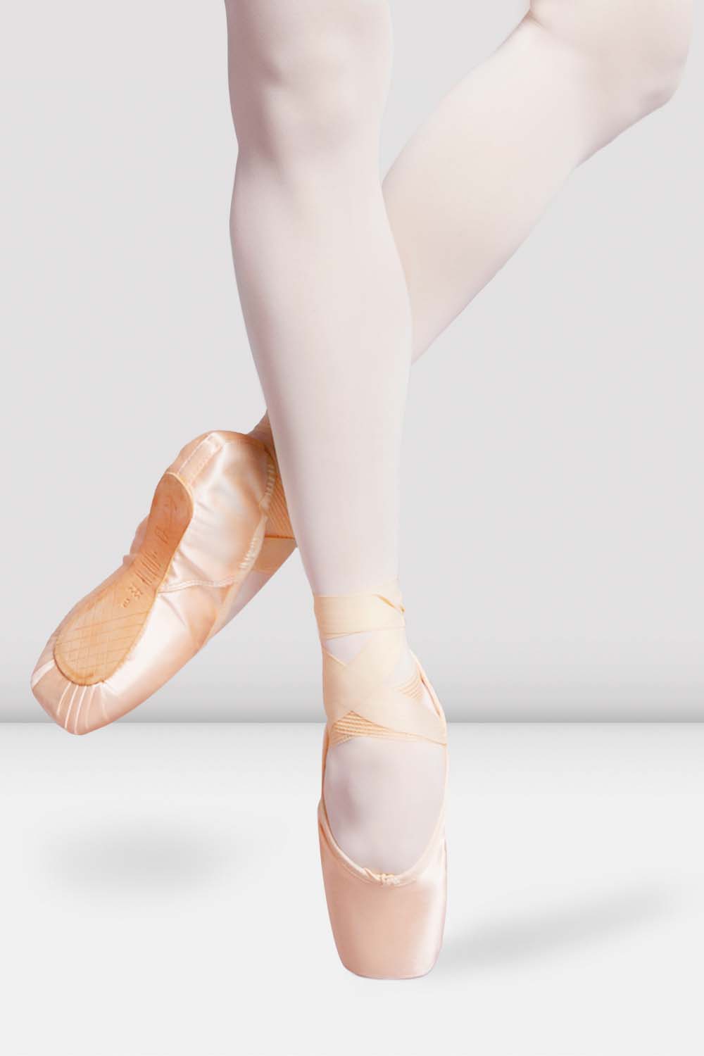 BLOCH Balance Lisse Enhanced Arch Pointe Shoes, Pink Satin