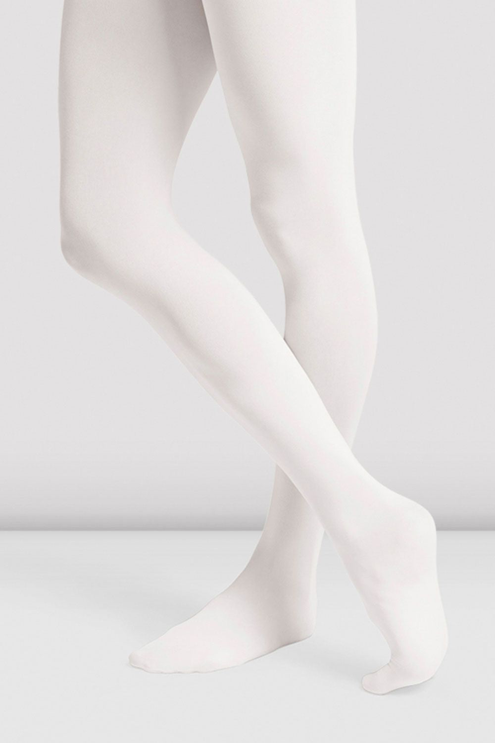 BLOCH Girls Footed Tights, White