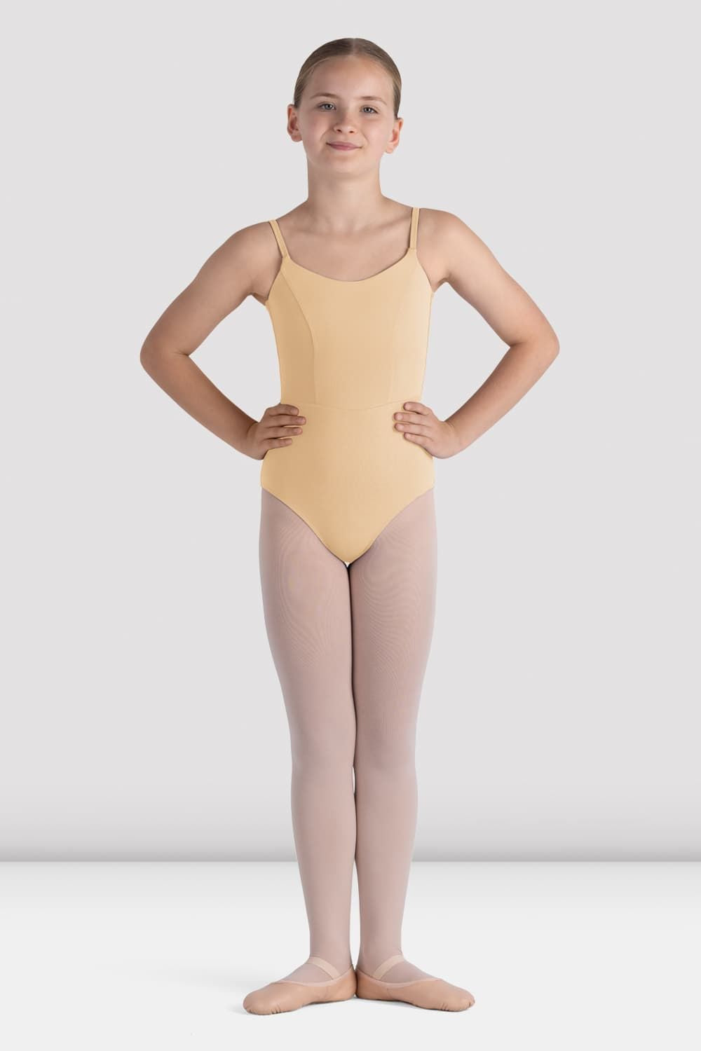 BLOCH Girls Rihanna Scoop Back Leotard, Sand