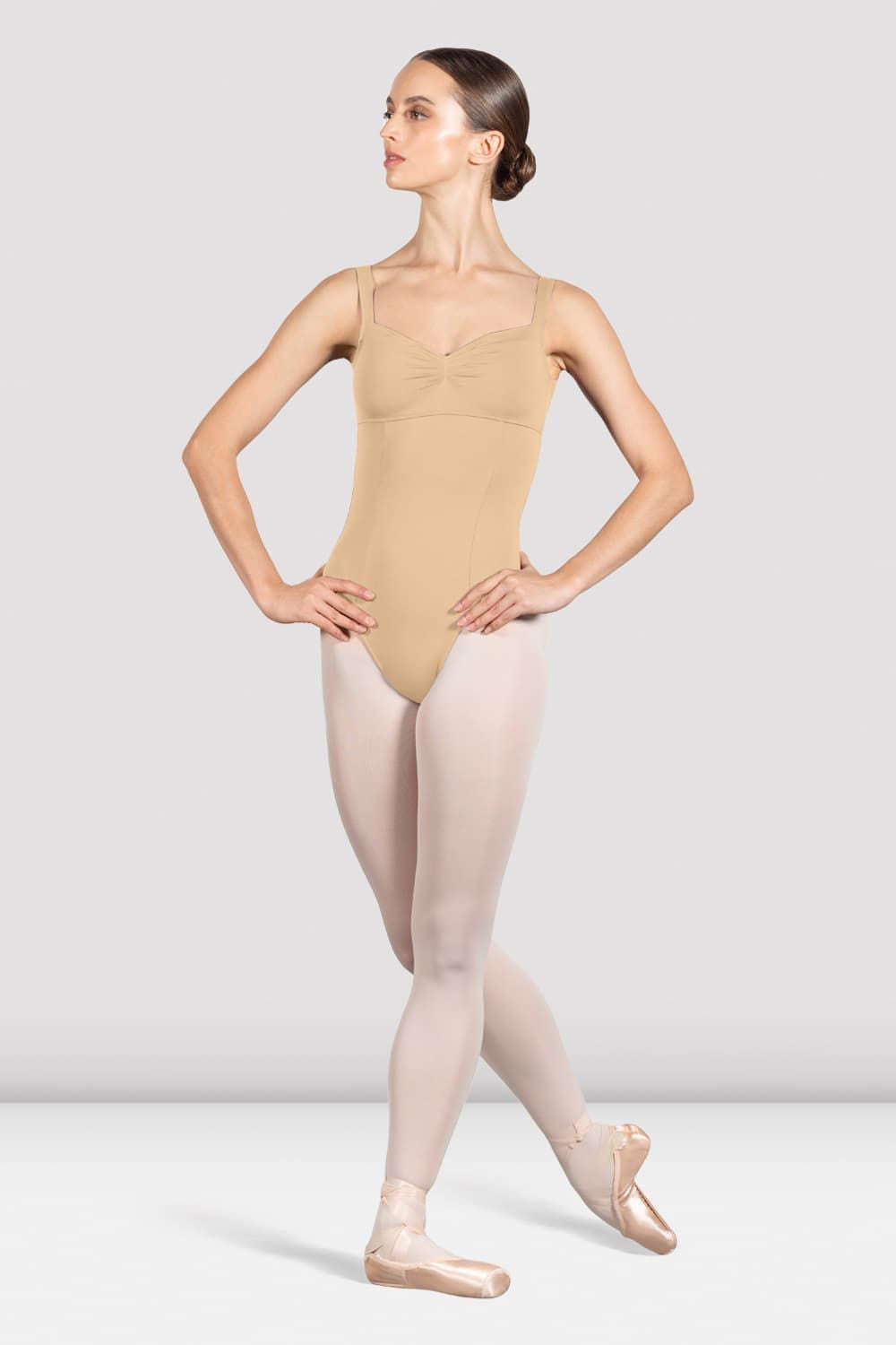 BLOCH Ladies Ava Tank Leotard, Sand