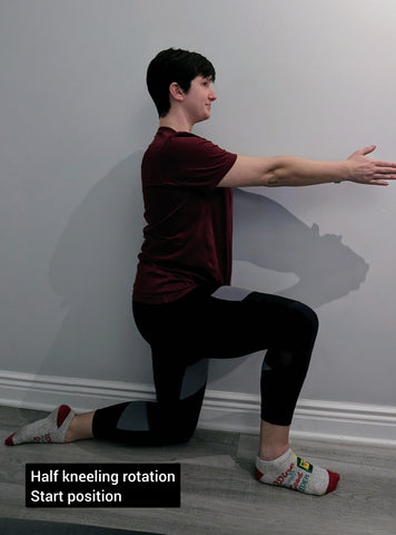 Bloch Dance Kneeling Wall Rotation Pose