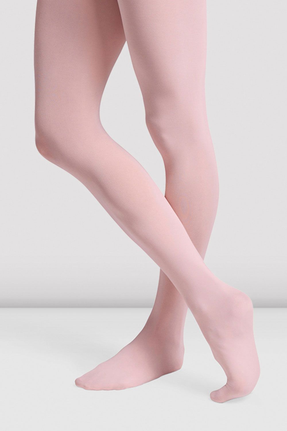 BLOCH Girls Footed Tights, Light Pink