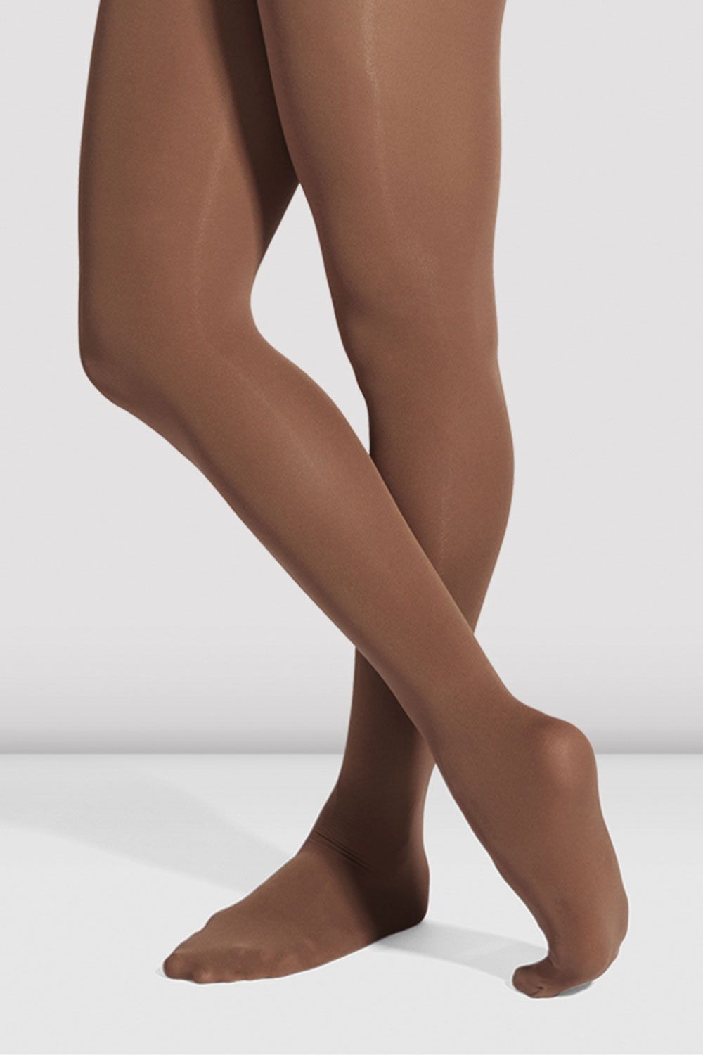 BLOCH Girls Footed Tights, Coffee