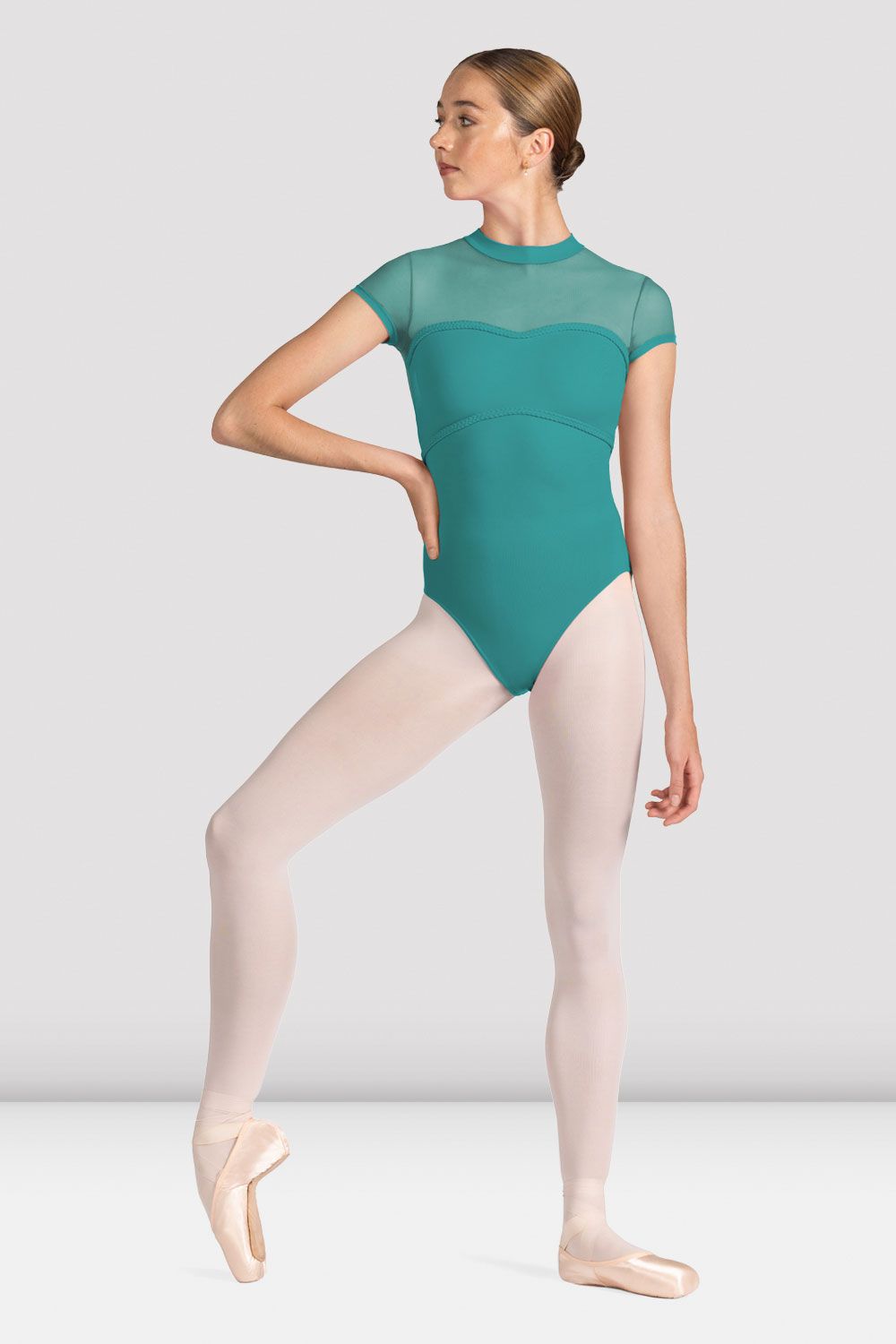 BLOCH Ladies Mirella Miami Cap Sleeve Leotard, St Tropez