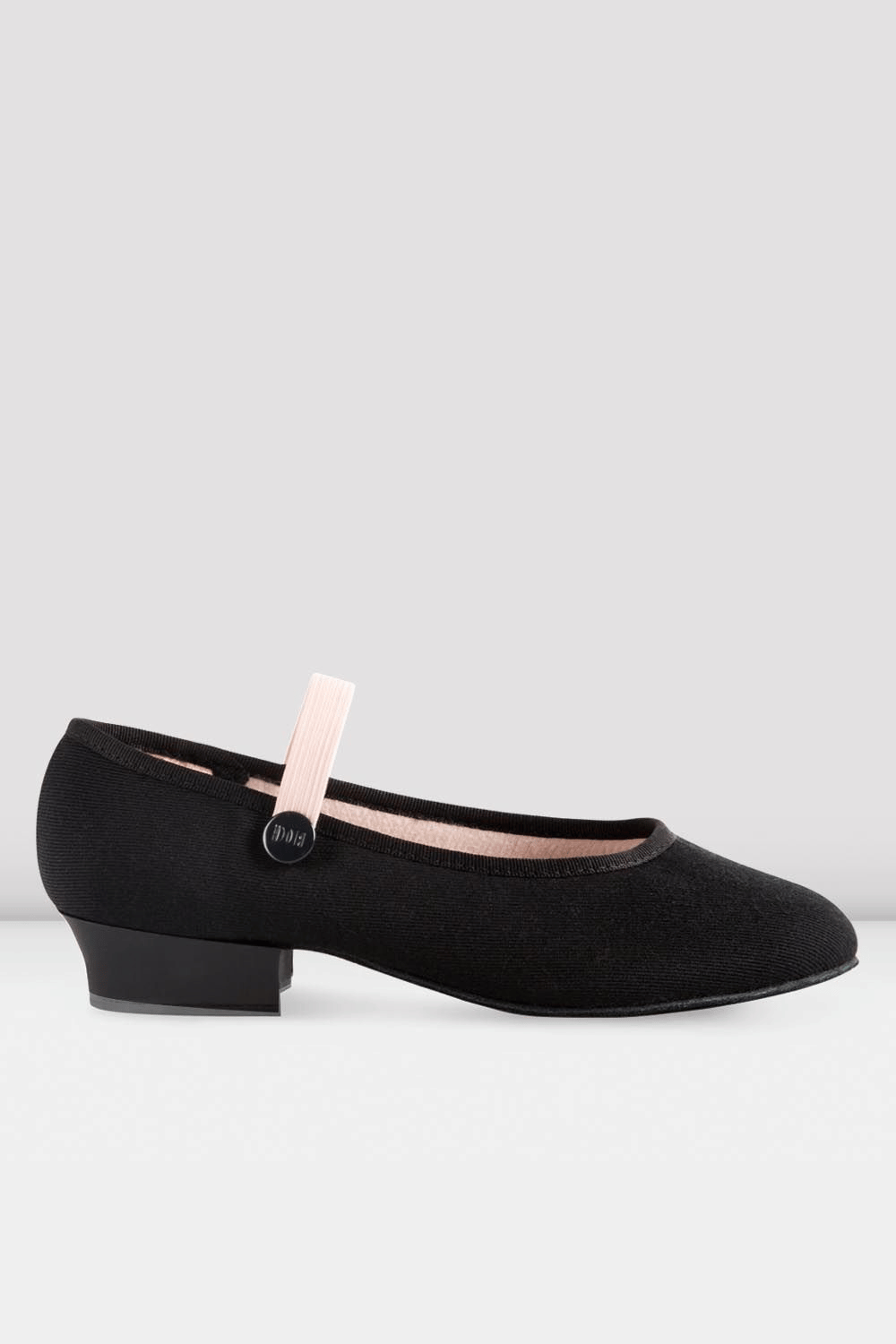 BLOCH Childrens Accent Low Heel Character Shoes, Black Canvas