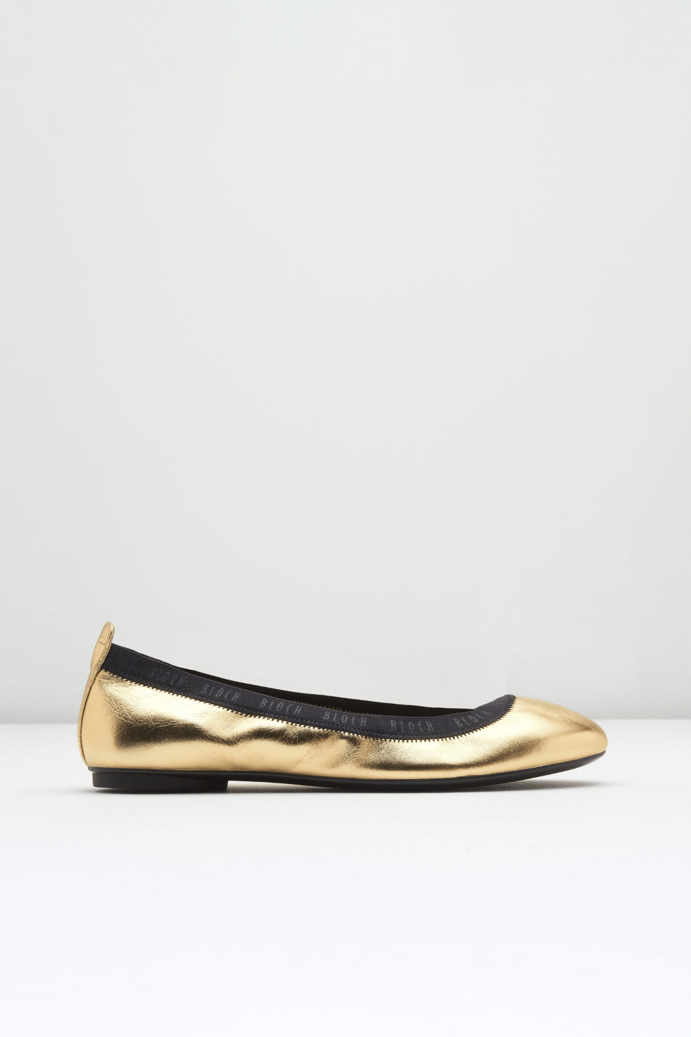 BLOCH Ladies Carina Ballet Pumps, Oro Leather