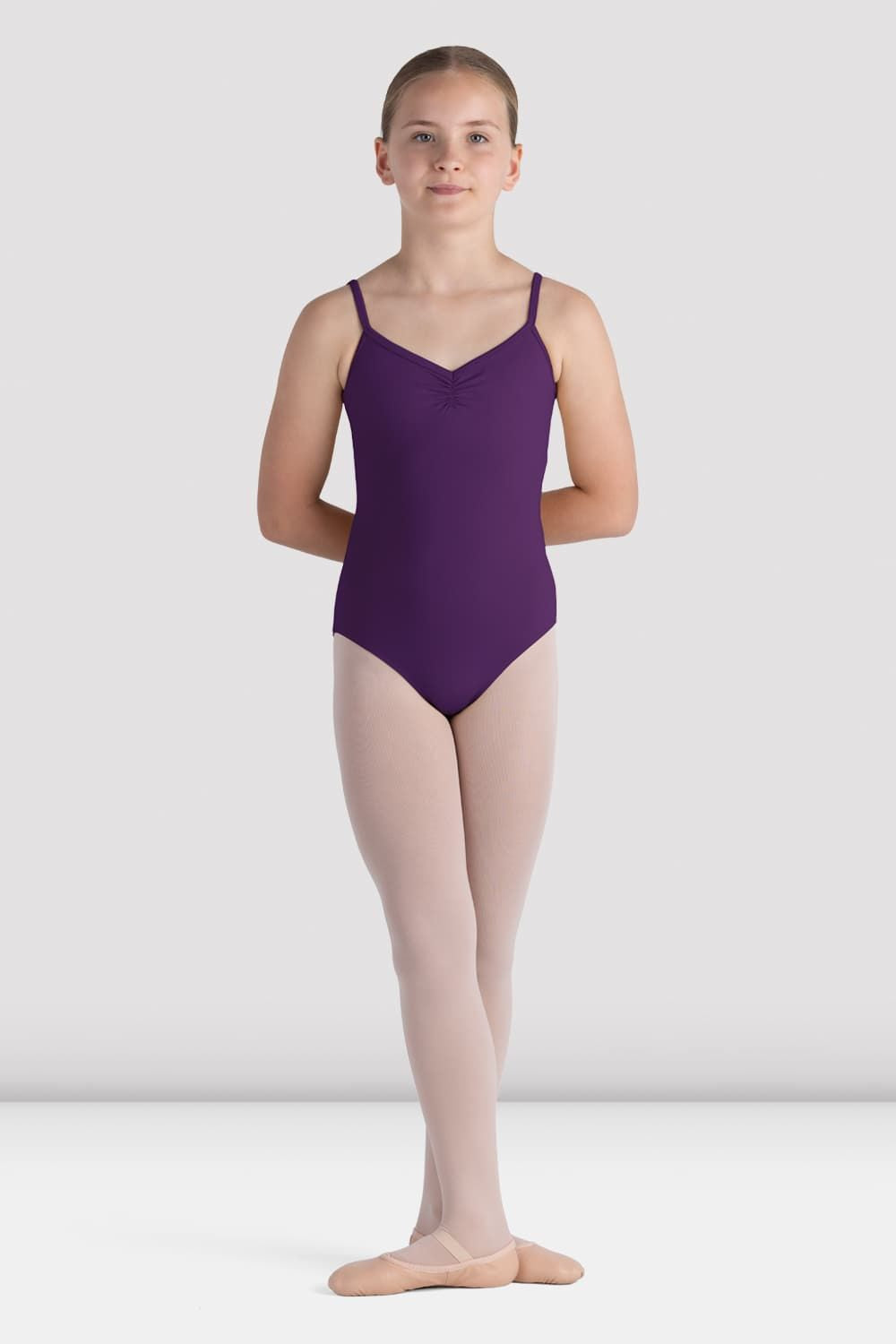 BLOCH Girls Ari Camisole Leotard, Aubergine