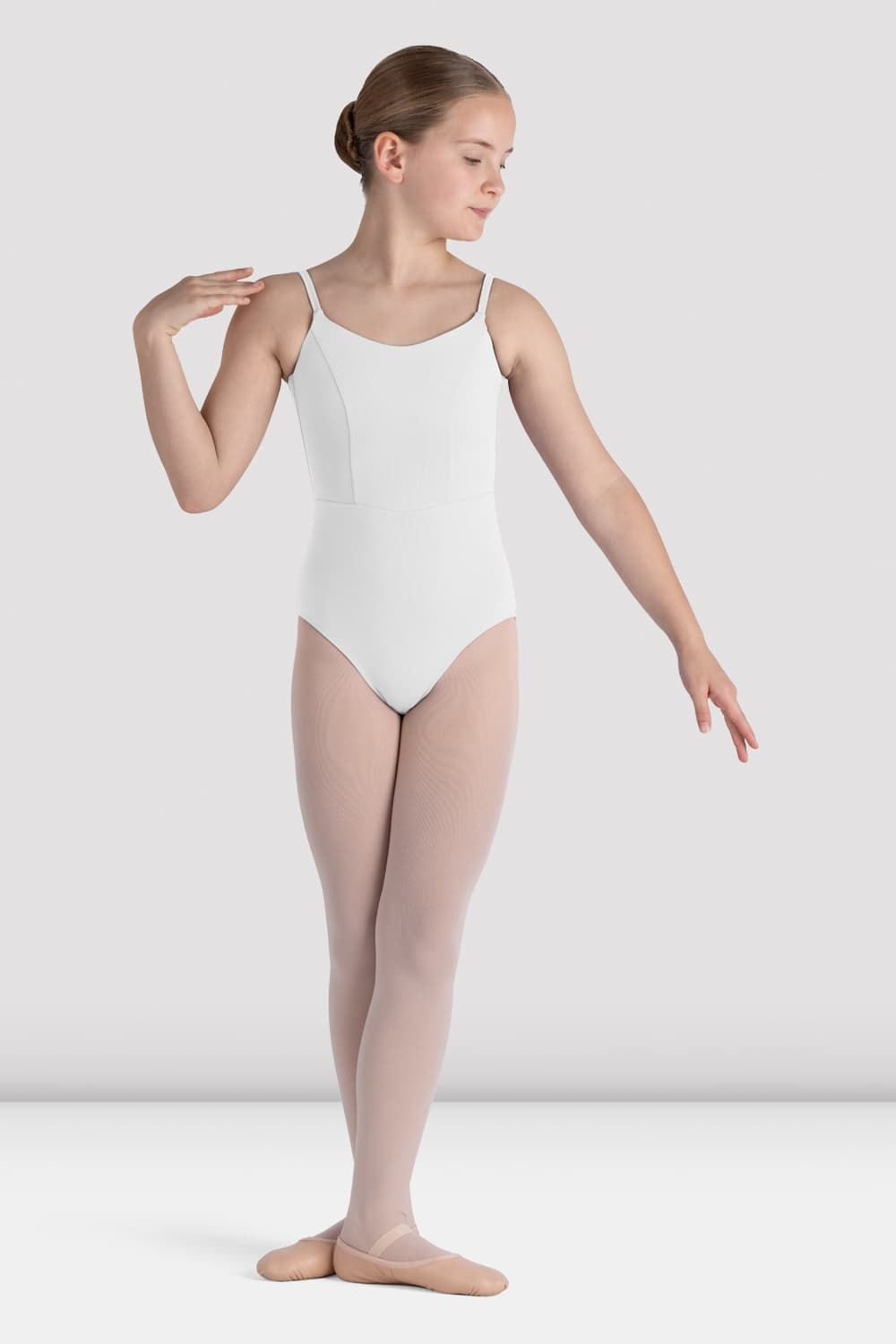 BLOCH Girls Rihanna Scoop Back Leotard, White