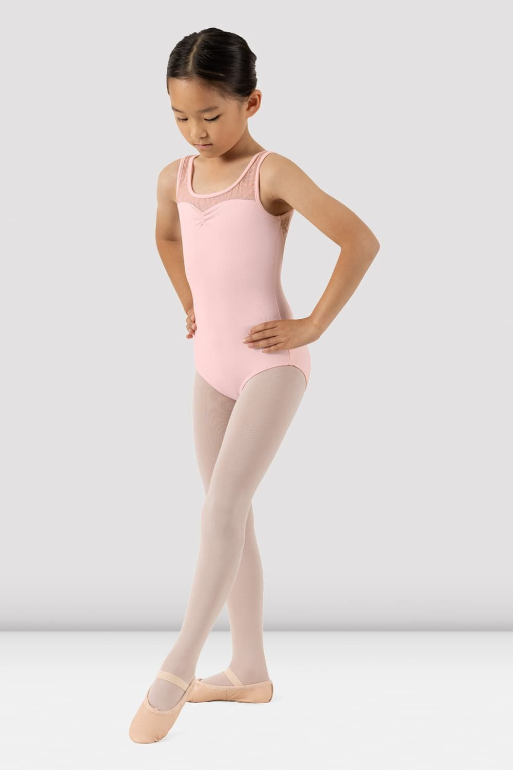 BLOCH Girls Jamie Tank Leotard, Candy Pink