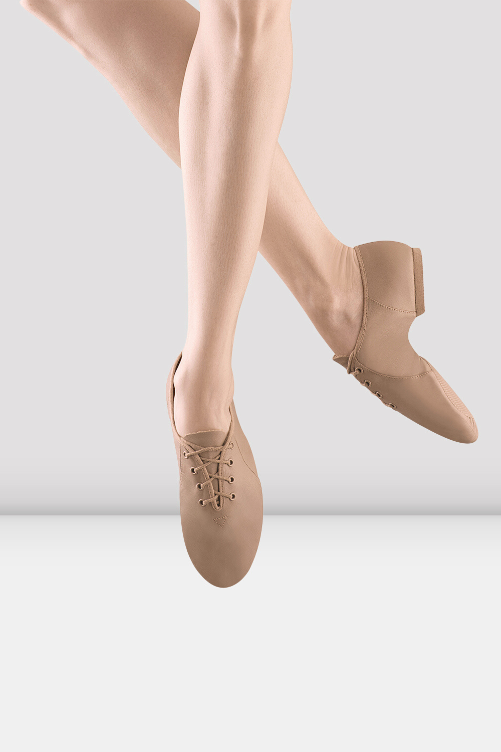 BLOCH Ladies Jazzsoft Leather Jazz Shoes, Tan Leather