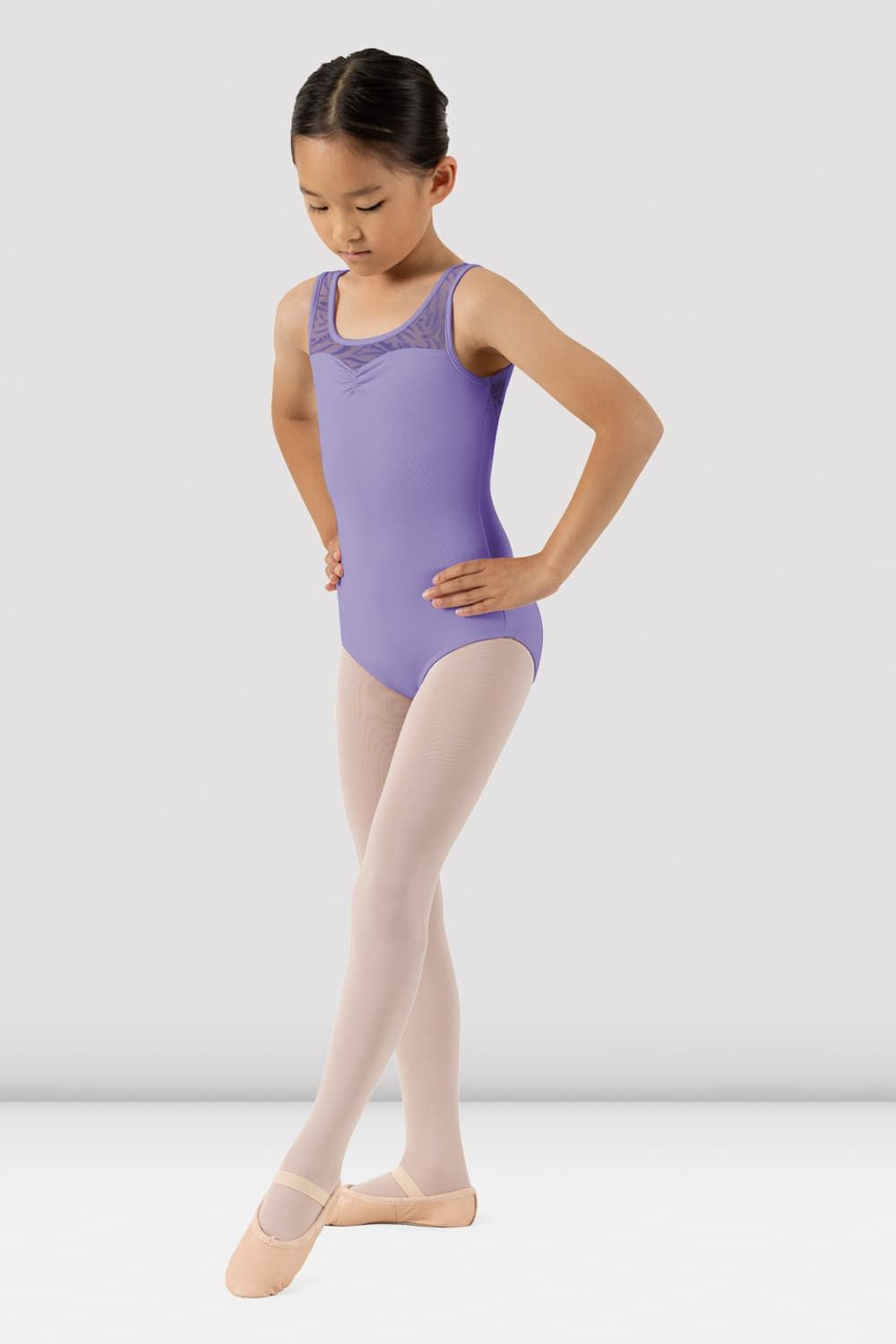 BLOCH Girls Jamie Tank Leotard, Lilac