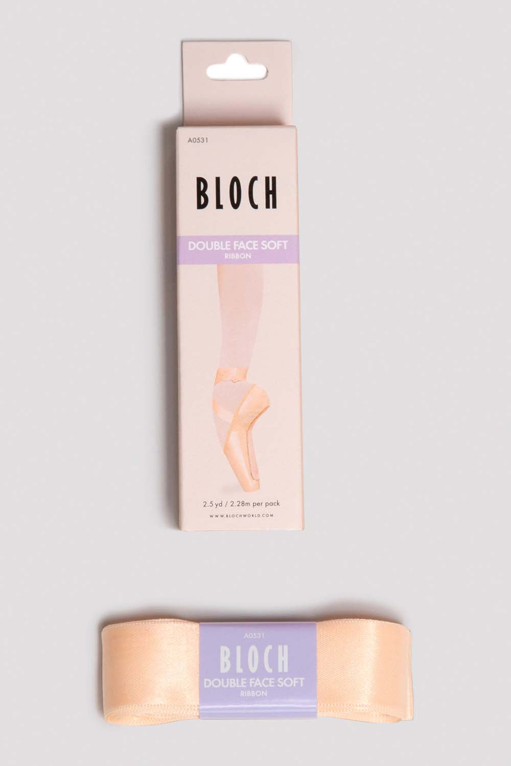 BLOCH Double Face Soft Ribbon, Pink Satin