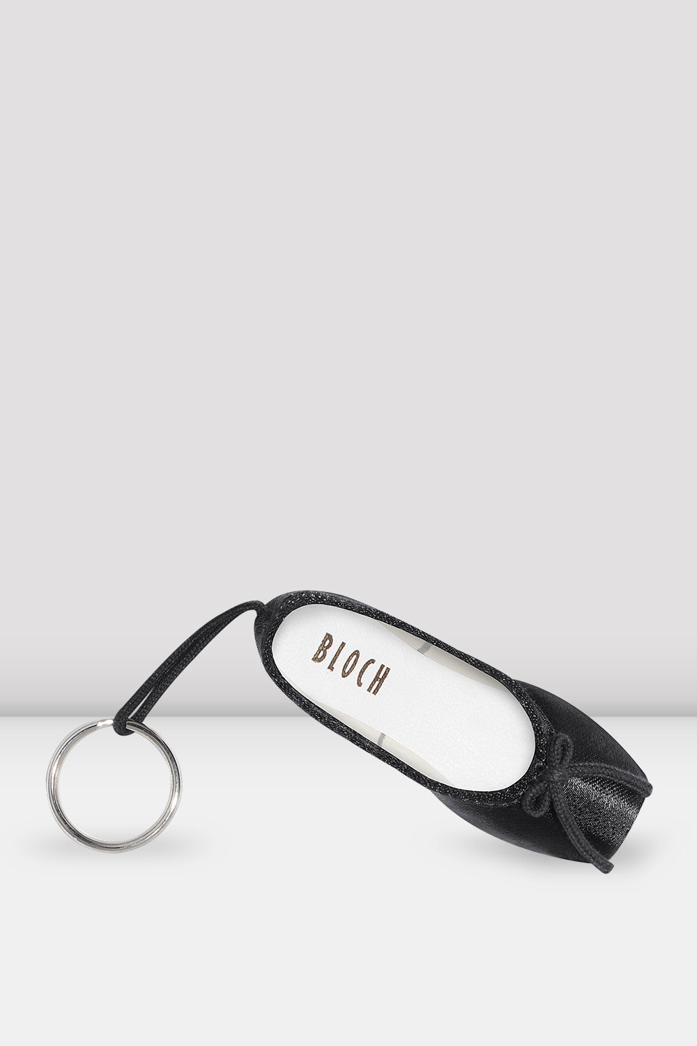 BLOCH Mini Pointe Shoe Key Chain, Black Satin