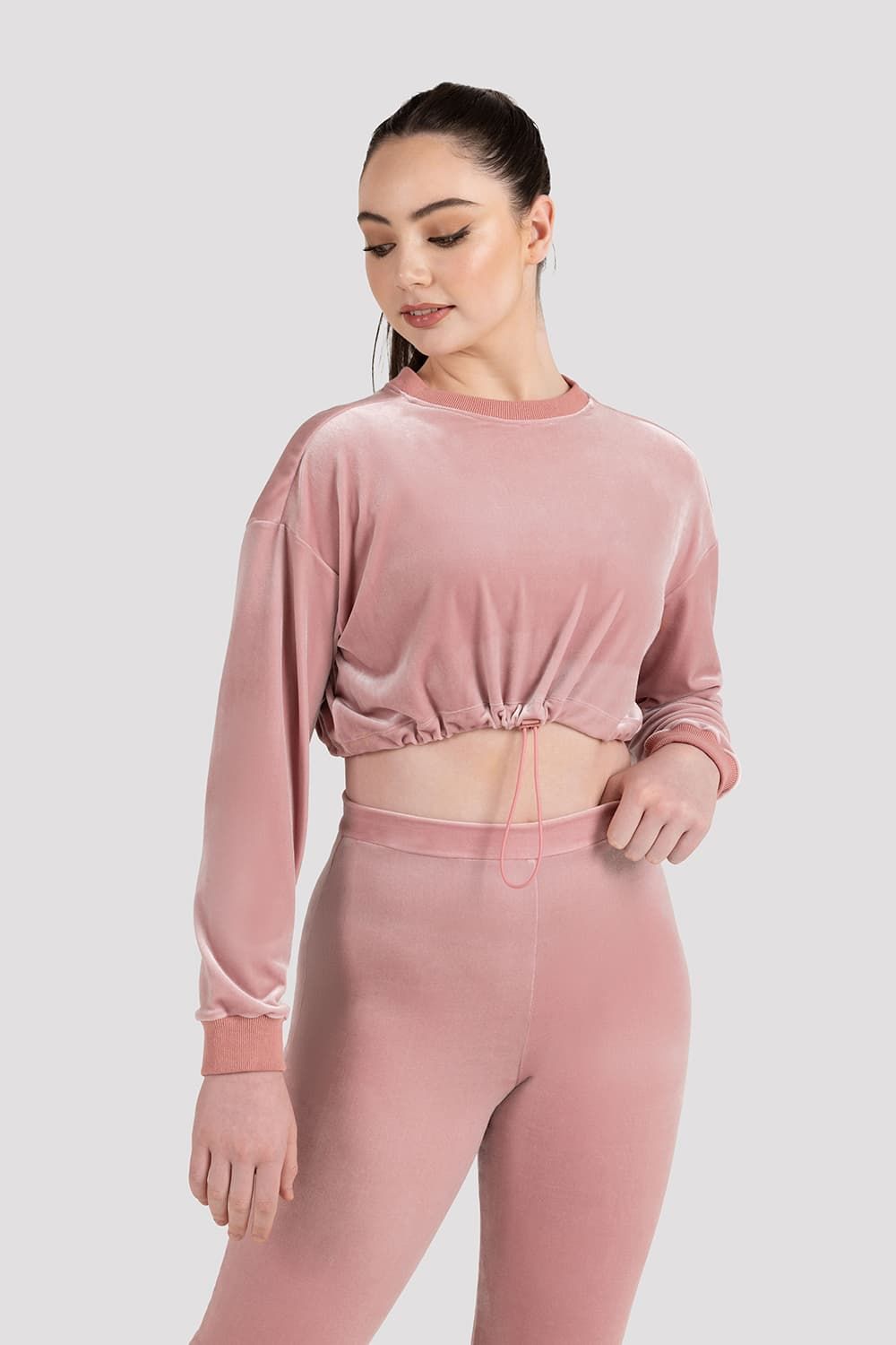 Bloch Luxe Touch Cropped Sweat, Blush