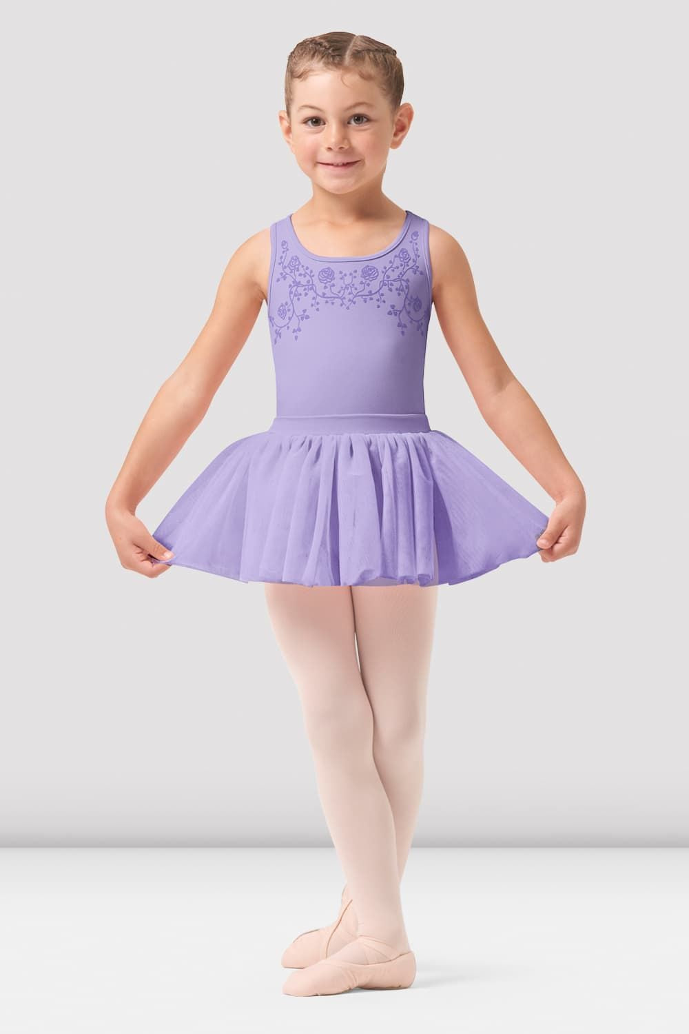 BLOCH Girls Leila Cross Back Tutu Dress, Lilac