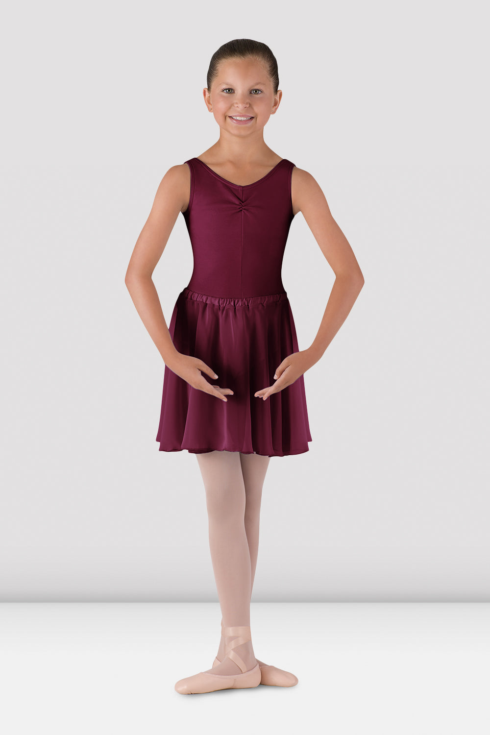 BLOCH Girls Georgette Skirt, Plum