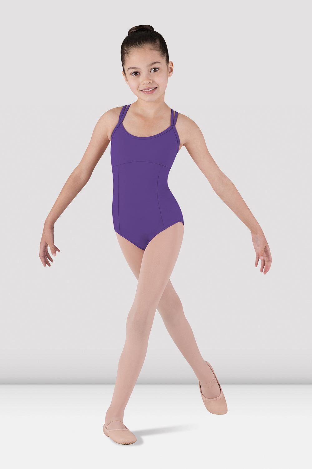 BLOCH Girls Dolly Plain Camisole Leotard, Purple